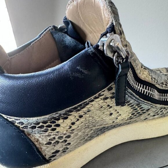 Giuseppe Zanotti Unisex Leather Snake Skin Print Sneakers - Rare Find! Size - Wo - Picture 7 of 10